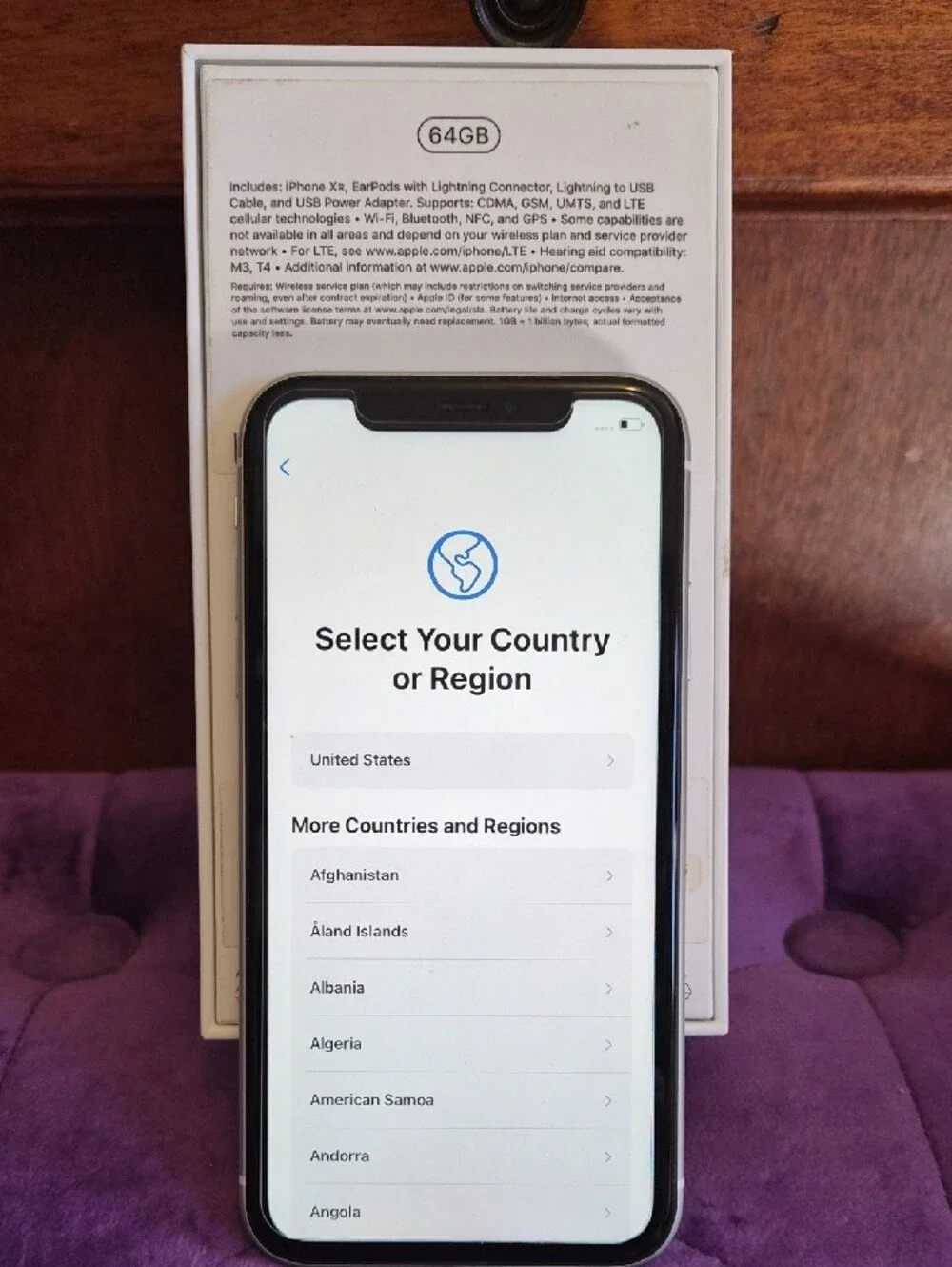 Apple iPhone XR Silver with White Display